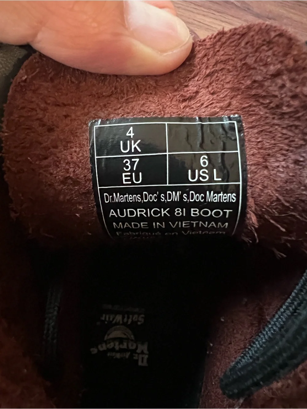 Dr. Martens Audrick 81 Burgundy Leather Lace-Up Platform Boots